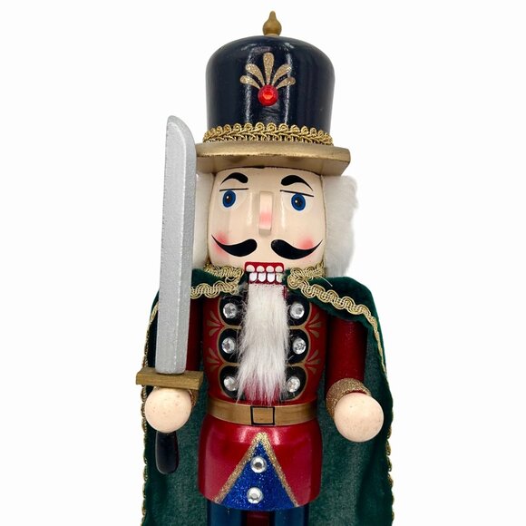 NWT RITE AID HOME FOR THE HOLIDAYS CHRISTMAS NUTCRACKER W/ SWORD & CAPE 16.75" - Picture 2 of 4